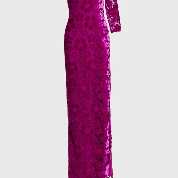 Elegant Purple One-Shoulder Dress - Picture 2 of 2